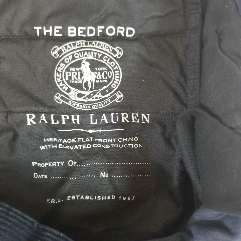 Polo Ralph Lauren Chino Pants Mens‎ 34x30 Navy Blue Bedford Stretch Corduroy